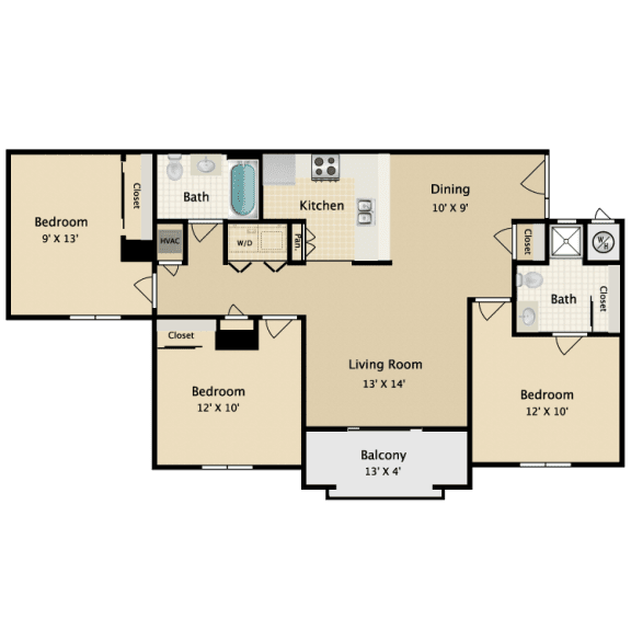 Floor Plans of Rio Volcan in Albuquerque, NM